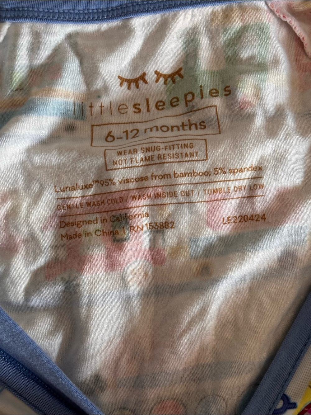 Little Sleepies 6-12 Education Train Pajamas NWT - Picture 5 of 5